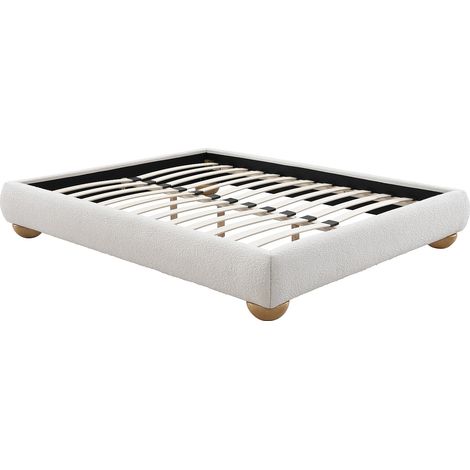 Rete deco con giroletto 140 x 190 cm Tessuto bouclette Bianco - ELENAE di YSMÉE