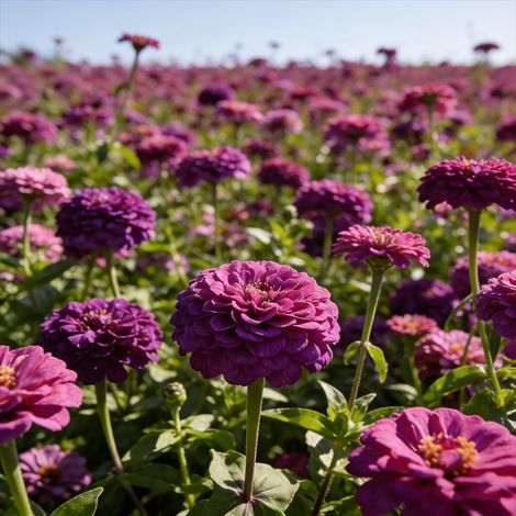 Graines de Zinnia 1000 – Mélange Folle, Patrimoniales, Non Traitée, Pollinisation Libre, Fleurs Colorées – Violet (1/5)