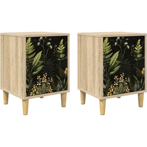Maison Exclusive - Armadio da Notte RHENEN 2 pz Rovere Sonoma 36 x 33 x 50 cm (1/5)