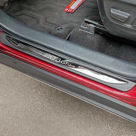 Accessoires auto : Plaque de seuil de porte pour Peugeot 208 GT-Line 2021-2024, protection de seuil de porte ( ) (1/5)