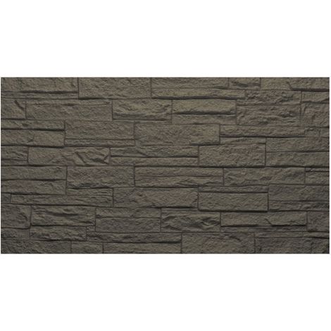 Set 12 Pannelli Isolanti Effetto Mattoni 3D 120x60 Grigio Ardesia PU