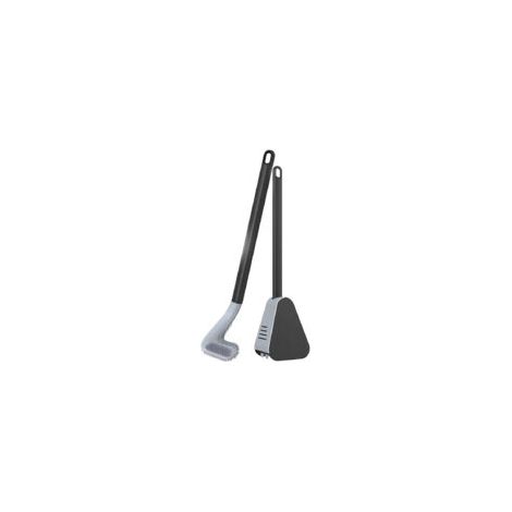 Toilettenbürste mit Golfbürstenkopf, Golf-Toilettenbürste mit Halterung, Toilettenbürste mit langem Griff, 360° flexible Toilettenbürste ohne tote Stellen, Toilettenbürste - Crezuo