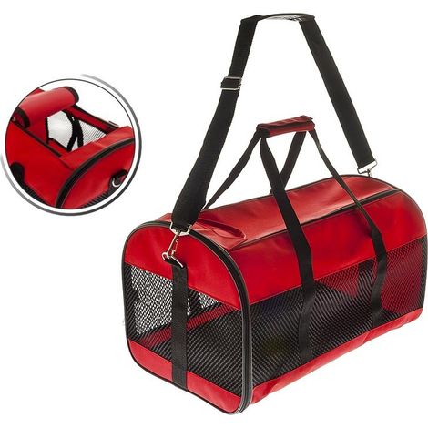 Sac avec bandoulière facile à attacher pour le transport de chiens et de chats (1/3)