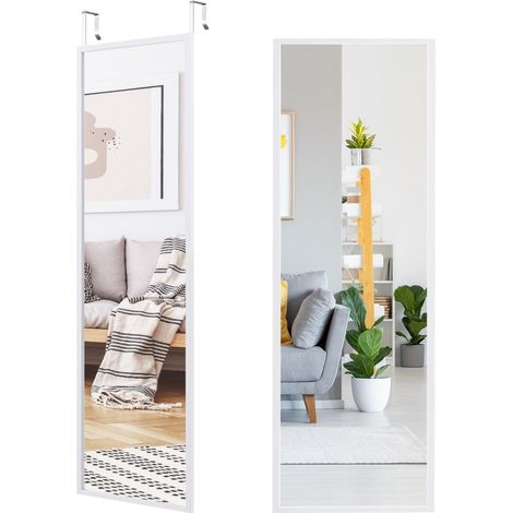Gran cristal de alta definición de estilo moderno blanco 36,5 x 107 cm para colgar sobre la puerta 200012884