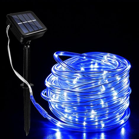 Guirlande Lumineuse Solaire D'extérieur, 10M 100 LEDS Étanche Tube Lumineux solaire, 8 Modes, Idéale pour Terrasse, Jardin, Fête, Arbre, Mariage, Décoration de Noël (1/5)