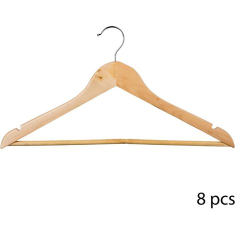 Cintres galbés en bois naturel X8 (1/3)