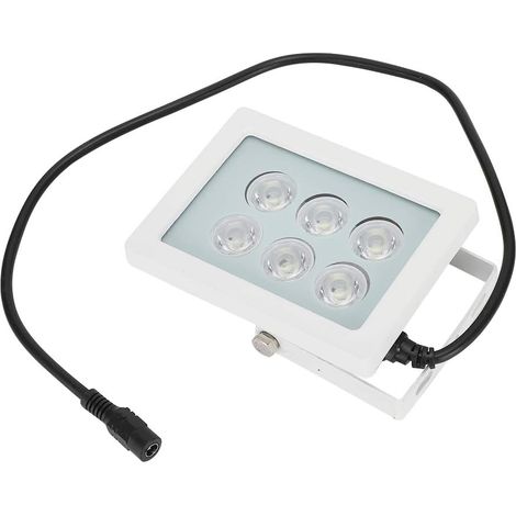 DC12V 6 LED lumière de Remplissage Blanche, lumière de capteur Automatique IP66 pour caméra de Surveillance de sécurité Coque Blanche (1/5)