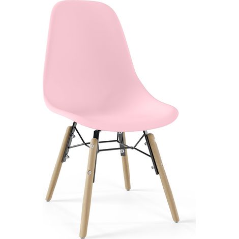 Kinderstuhl - Skandinavisches Design - Holzbeine - Skögur Pink