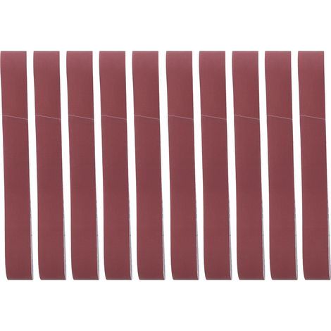 Bandes de Ponçage, 740 X 40 Mm, 10 Pièces, Bande de Ponçage en Alumine, Outil de Polissage, Idéal pour le Ponçage de la Peinture du Bois et du Métal (60 mailles) (1/5)
