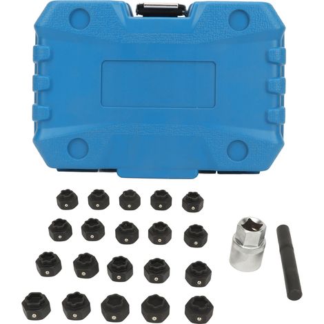 Ortviai Clé de sécurité pour écrous de roue – Kit de 22 pièces en acier chromé anti-corrosion pour BMW Série F (F01, F10, F30) (1/5)