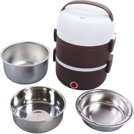 3er-Set elektrisch beheizte Lunchboxen, 220 V, Eierkocher, tragbarer Schongarer, multifunktional, lila (1/5)