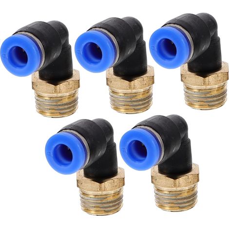 Connecteur De Tube Tuyau Droit Outil Pneumatique En Cuivre 5Pcs (1/5)