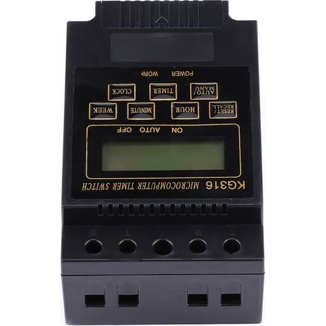 Minuterie numérique LCD, relais temporisé programmable à commande par micro-ordinateur (220 V CA) (1/5)