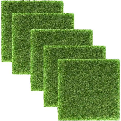 Tapis de Gazon Artificiel Miniature Mousse Vert idéal pour la décoration Jardin intérieure et extérieure terrasse Micro (1/5)