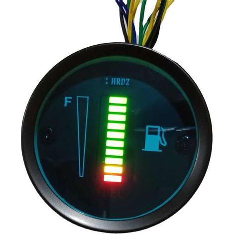 Indicatore livello carburante auto ad acqua calda 5 LED 12mm 12V Indicatore livello carburante Indicatore livello carburante Sensore carburante automobilistico Lega di alluminio (Colore: Verde) (1/3)