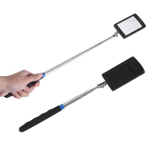 Miroir d'inspection télescopique à LED, flexible et réglable, pivotant à 360°, outil extensible (1/5)