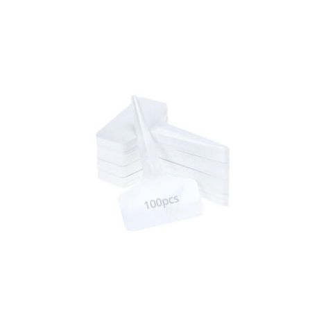 Confezione da 100 etichette per piante, 6 x 10 cm, etichette in plastica per giardinaggio, per ortaggi, piantine, fiori, tipo T - Crezuo