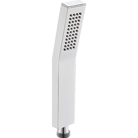 Brass Hand Shower Head Square High Water Pressure Shower Head Luxury Single Function Shower Head Silicone Shower Head Chrome Finish (1/4)