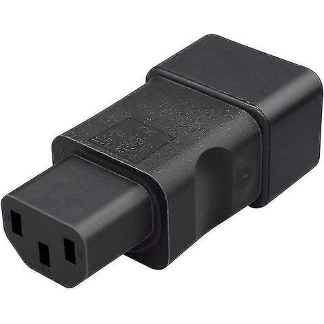 Convertisseur de prise d'alimentation mâle vers femelle C20 vers C13 10a 250v noir [jkw] (1/5)