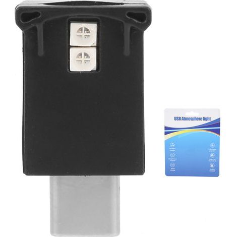 Lumière ambiante LED de type C 8 couleurs RGB Gradient dynamique Luminosité réglable Lampe d'ambiance intérieure (1/5)