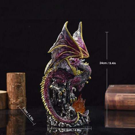 Ornamenti in resina lavica a forma di teschio di drago, decorazione di Halloween per la casa, modello base (1/2)
