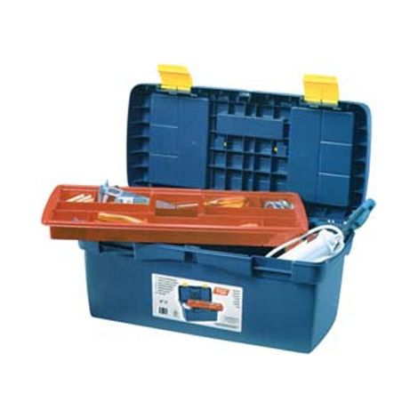 - Cassetta degli attrezzi - 580 x 290 x 290 mm - con vassoio - 48,7 L
