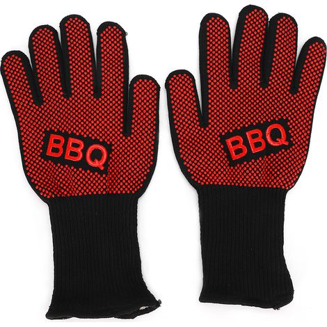 Gants ignifuges résistant à 800°C 1482°F, antidérapants, anti-feu, pour barbecue, four, micro-ondes, cuisson et protection des mains. (1/5)