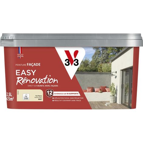 Peinture pour façade Easy Rénovation V33 Ton Pierre 2,5L