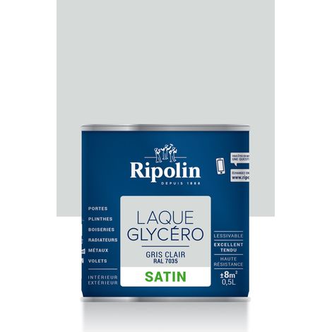 Laque Glycéro Ripolin Satin Gris Clair 0,5 L