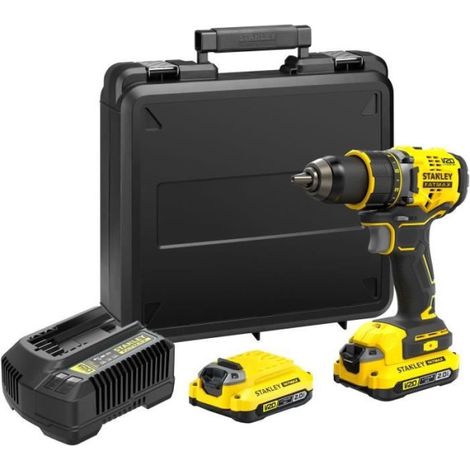 Perceuse visseuse 80 Nm Brushless Lithium 18V - 2 Batteries 2Ah - STANLEY FATMAX V20 - SFMCD720D2K-QW (1/5)