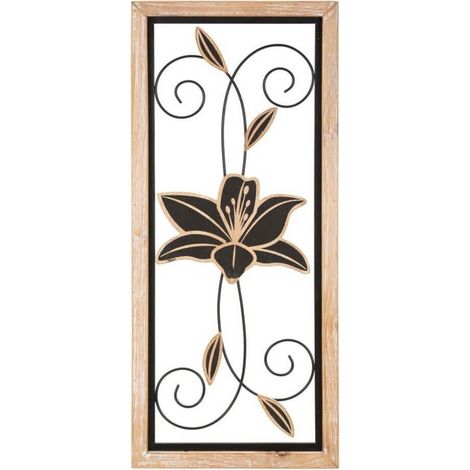 PANNELLO IN FERRO E LEGNO KOMAN -B- CM 26X2,5X60 (1/5)