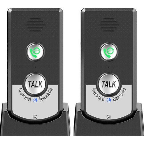 Lot de 2 interphones sans fil – Communication bidirectionnelle – Portée jusqu'à 1000m – Autonomie 1 semaine – Réglage du son 3 niveaux (1/4)