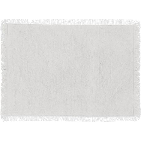 Set de table en coton 30 x 45 cm Mahas blanc (1/3)