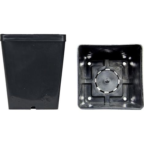 Vaso quadrato colore nero 14x14x16 cm (n.1 pezzo), ditta Arca