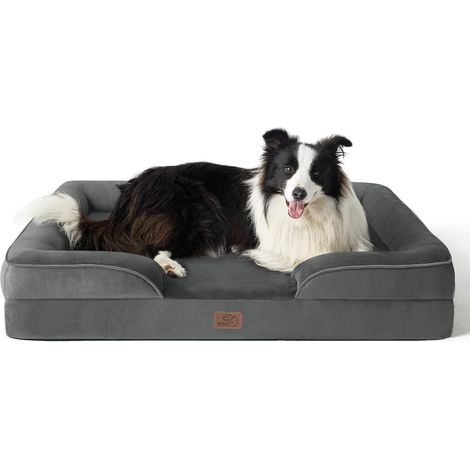 Hundebett orthopädisches 89x63cm L 89 x B 63 x H 17 cm Dunkelgrau (1/5)