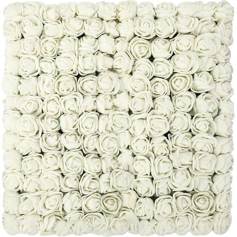 144 Fleurs Artificielles, Rose en Mousse 2,5cm, Tige Flexible, DIY Mariage Fête (1/5)