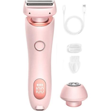 2-in-1 portable epilator and shaver, mermaid shaver for wet or dry use, double-headed epilator, intimate trimmer - Rose-AquaForge