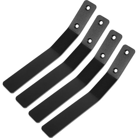 4 Pièces Crochets Muraux Métalliques Noirs pour Vêtements et Serviettes (1/5)