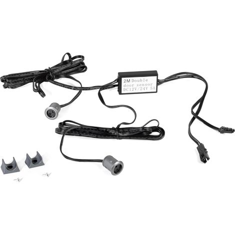 sensor doble para puerta sol 24v. 24 v dc. puerto dc jst. plástico. 48 w