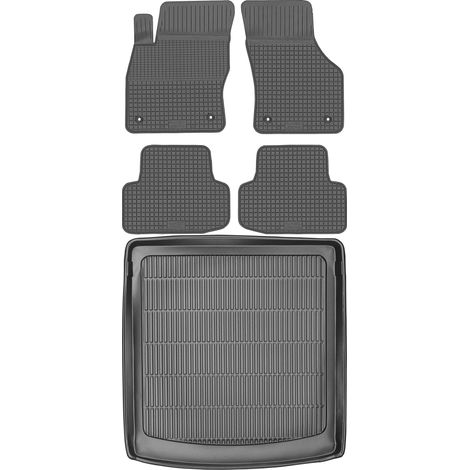 Ensemble de tapis de sol en caoutchouc pour Volkswagen Golf VII Kombi (2012-2020) + tapis de coffre