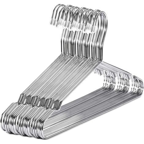 40 cm Edelstahl-Kleiderbügel, 20 Stück, für Standard-Kleiderbügelkerbe (1/4)