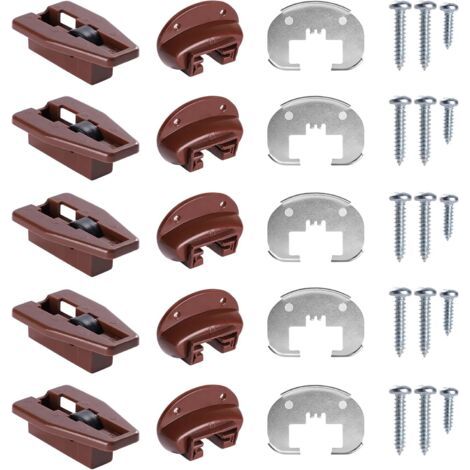 Accessoires de diapositives pour les tiroirs Kenlin Rite-Trak II, pièces de rechange de diapositives pour la commode et les tiroirs de table de chevet (5 ensembles) (1/5)