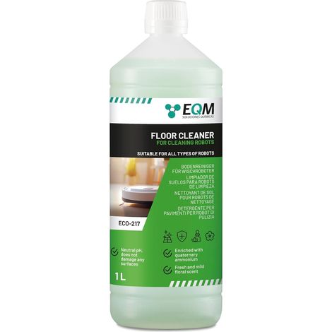 EQM - ECO-217 - Nettoyant de Sol pour Robots Laveurs - 1L - Concentré pour Tous Types d’Appareils - pH Neutre, Respecte les Matériaux - Parfum Floral (1/5)