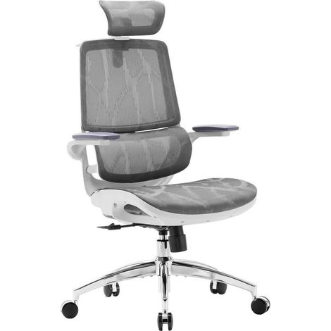 Ergonomischer Bürostuhl, 3D-armlehnen, Mesh, Weiß - SIHOO M59AS (1/5)