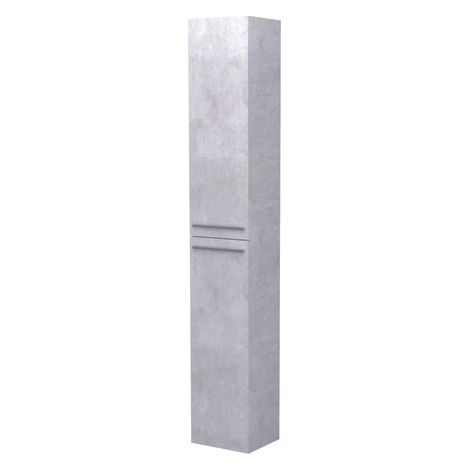 ONDEE ZEN - Colonne de rangement à suspendre ARUBA - 30cm - Ciment - Mélaminé - Livré en kit