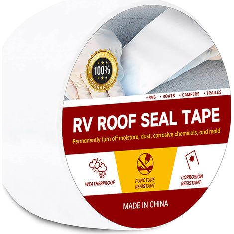 Ortviai Ruban d'étanchéité pour toit de camping-car – Adhésif en butyle naturel, étanche et résistant aux intempéries, 5 cm × 15 m