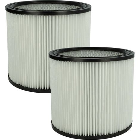 vhbw set da 2x filtro a pieghe piatte compatibile con ShopVac Ultra 45-SI, 30-S, 25-S aspirapolvere - Cartuccia filtrante