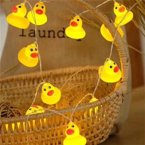 Guirlande LED Canard Jaune Mignon Animaux Lumière Décorative pour Jardin Terrasse Pelouse Fête (1/3)