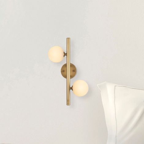 Wandlampe Goldglas-Helios