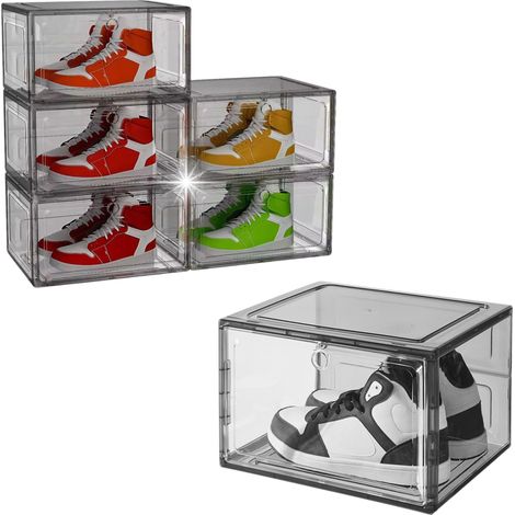 6 contenitori organizer per scarpe di alta qualità, giocattoli e accessori per ufficio (1/5)